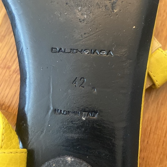 Balenciaga Women’s Yellow Sandals Size 42 - Picture 6 of 6